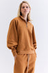 HOODIE GOLA ZIPER CARAMELO